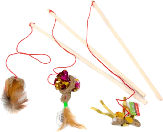 Παιχνιδάκι Γάτας teasers με φτερό και Μαγιοβότανο