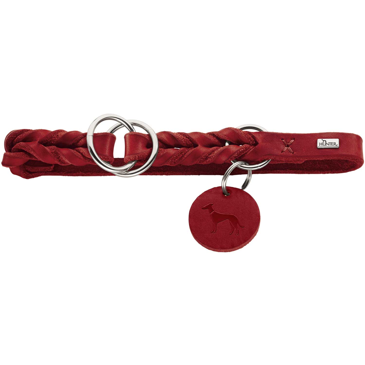 Hunter Training Leather Red Collar Solid Education 2