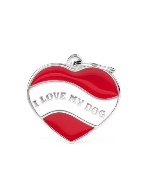 MyFamily Ταυτότητα Charms Καρδιά "I Love my dog"