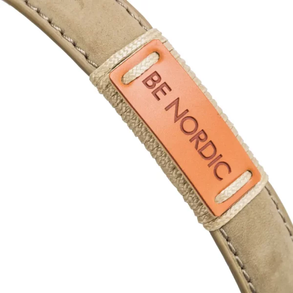 trixie be nordic Leather Collar sand-4