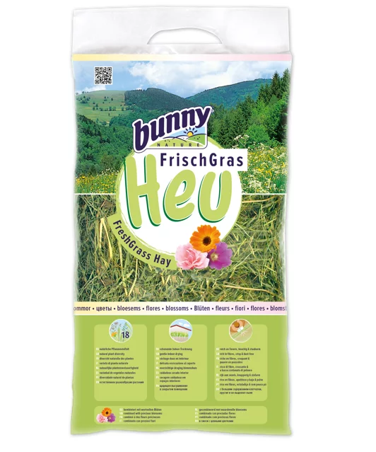 Bunny Nature Fresh Grass Hay με Άνθη