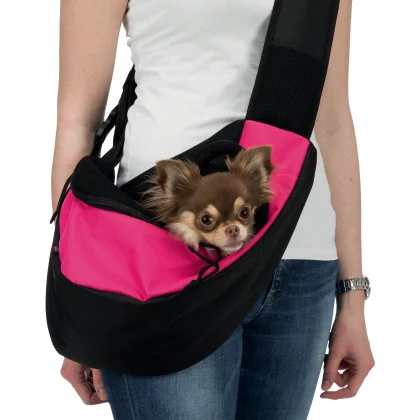 Trixie Τσάντα μεταφοράς πλαϊνή μαυρο ροζ2