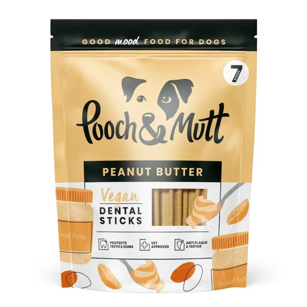 Pooch & Mutt Vegan Peanut Butter Dental Sticks